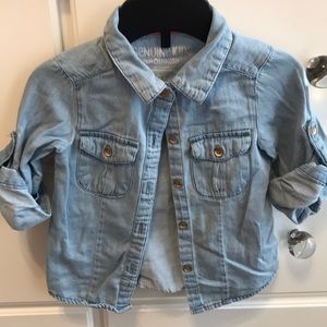 Girls Denim Long sleeve shirt